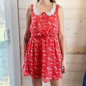 EUC Forever 21 | Medium | Hot Pink Butterfly Dress